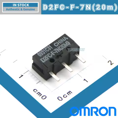 10PCS-100PCS D2FC-F-7N(20M) New Authentic Original OMRON Micro Switch White Dot Limit Switch 3 Pin M