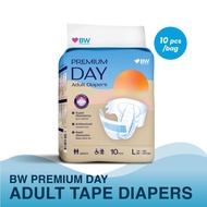 BW - Premium Day Adult Diaper, (10 pcs/bag, 8bags/Ctn ): Large 1 Bag