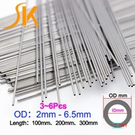 3~6pc 304 stainless steel tube round capillary 100mm 200mm 250mm long seamless straight tube 2x1mm/3