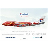 Malaysia Airlines Boeing B747-400 Hibiscus Livery  9M-MPD 1/400 Phoenix model Diecast display model