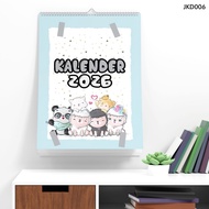 2026 CALENDAR WALL CALENDAR 2026 AESTHETIC CALENDAR 2026 SPIRAL WALL A3 SIZE