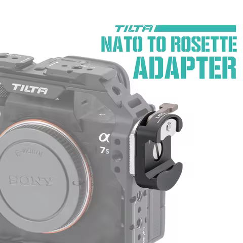 TILTA TA-NATO-RA-B Tilta NATO to Rosette Adapter - Black Camera Cage Accessory
