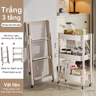 MIKI kệ bỉm sữa 3 tầng Gấp Gọn xe đẩy spa 3/4 tầng Xe đẩy spa Đa Năng Đủ 4 Màu Thiết Kế Đẹp Mắt Có B