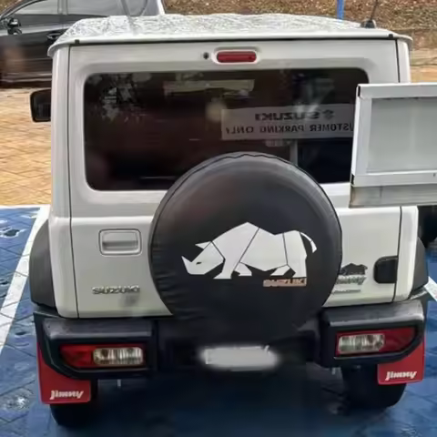 For 2019-2024 Suzuki Jimny JB74 JB64 15 Inches PVC PU Leather Spare Tire Wheel Cover Bag Protector A