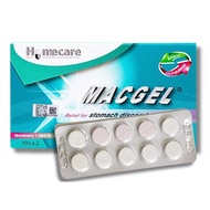 macgel: antacid, Kembung, Gas