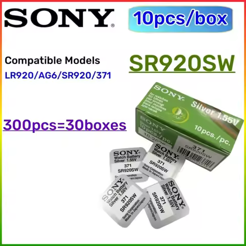 300PCS SR920SW Original SONY AG6 371 LR920 sr920 171 370 L921 LR69 SR920 Batteries For Watch Toys Re