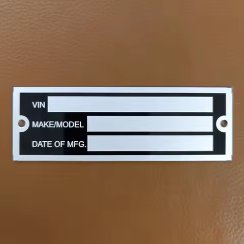 100 X 33mm Blank or Engraved Aluminum Trailer VIN Serial ID Tag Plate Data Car Truck Hot Rod Equipme