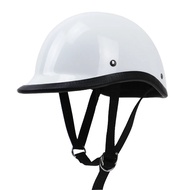 TT&CO style half face motorcycle helmet light weight cap style Fiberglass shell DD ring buckle retr