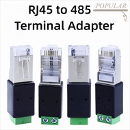 POPULAR RJ45 Terminal Adapter, RJ45 Male Connector 2PIN Terminal RJ45 to RS485 Converter, Splitter  