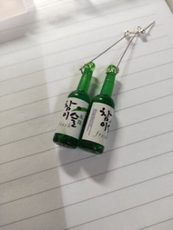 韓國燒酒造型純銀耳針