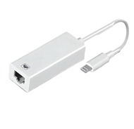 [Apple MFi Certified] Lightning to Ethernet Adapter,RJ45 Ethernet LAN Network Adapter Cable with 8 P