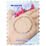 Original Xuping Brand 18K Gold Plated Rigid Bracelet SS-2225-NS Silver