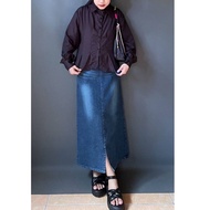 ARO - CESSA SPAN JEANS SKIRT WOMEN'S SPLIT JEANS SKIRT/