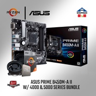 AMD Ryzen 5300G / 5600G / 5500 / 5600X / 5700G / 5700X w/ Asus Prime B450M A II Motherboard Bundle