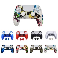 SHUOYIHAN No Chemical Smell Camouflage Triple Layered Protection for Ps5 Controller Accessories Game Accessory Handle Housing Game Handle Cover Joysticks Thumb Grips Caps For Ps5 Protective Cover Gamepad Skin Silicone Case For Playstation 5