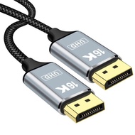 NCGGY 16k displayportケーブル 2.1規格 dpケーブル 2m 高速伝送 80Gbps 16K@60Hz/8K@60Hz 4K@240Hz/165Hz/144Hz ディス