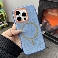 Kim tuyến lấp lánh sang trọng 3 Trong 1 Magsafe Trường Hợp cho iPhone 16 16E 15 14 13 12 11 Plus Pro