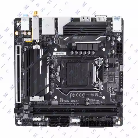 H FOR Gigabyte Z370N WIFI Motherboard Intel Z370 LGA 1151 2 x DDR4 M.2 Mini-ITX HDMI