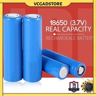Bateri 18650 3.7V Flat Top / Button Top Rechargeable Battery 20000mah/ JOC Battery Radio /18650 Batt