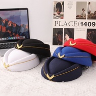 Flight Attendant Hat Flight Attendant Hat Premium WoolWanita for Cosplay Multi-ColorWanita