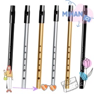 MIHAN Aluminum Tin Whistle, 6 Holes Easy-to-learn Irish Whistle Flute, Portable Rich Tone C/D Key Ir