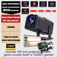 HP320 4K Ultra HD Projector Android 13.0 Smart System 180° Flip Portable for Home Use Wireless Conne