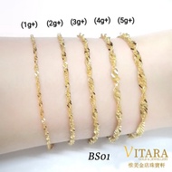 Emas 916 Gelang Tangan / Rantai Tangan Gila-Gila | Gold 916 Bracelets BS01/ BK22