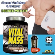 Halal Mass Gainer/Weight Gainer – Vital Mass 2kg/4.41lbs 0g Sugar with Whey Isolate & Tribulus – Fas