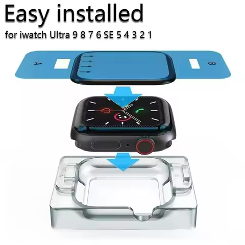 2PCS Ceramic film For Apple watch Ultra 9 8 7 49mm 45mm 41mm Screen protector For Apple watch 6 5 4 