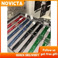 Ladies Leather Quartz Watch 904L Steel Case Retro