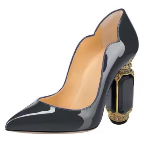 SHOFOO shoes Fashion women's high heels. About10.5 cm heel height Pointed toe pumps Four season shoe