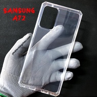 Samsung A72 Transparent Flexible Case with Square Edge Premium Shockproof