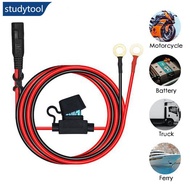 STUDYTOOL Motorcycle Quick Release SAE Cable With Fuse Terminal O Connector Battery Charger Extensio