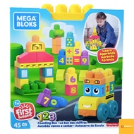 Mega Bloks บล็อคตัวต่อ Building Basics 123 Counting Bus Set (45 PCS) ของเล่นเสริมพัฒนาการ 45 ชิ้น ขอ
