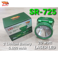 Senter Kepala Dony SR-725 Strobo (20 Watt) / Dony Senter Kepala SR725 Si Hijau Laser LED (2 in 1) [C