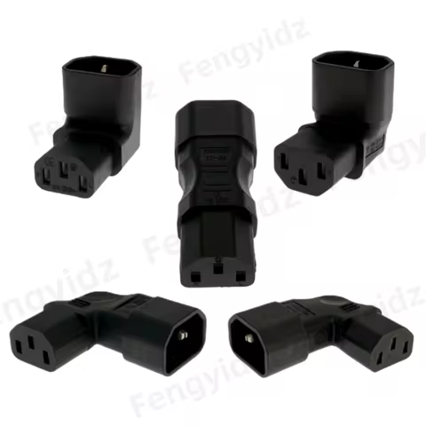 IEC60320 C13 Angle Converter Angle Extension Cable C13 to C14 PDU Up Down Right Angle Power Cables M