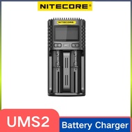 NITECORE UMS2 USB Dual-slot Intelligent Battery Charger + NITECORE 21700 Li-ion Rechargeable battery