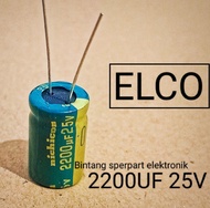 KAPASITOR ELCO 2200UF 25V CAPACITOR ELCO 2200UF 25V KAPASITOR ELCO 25V 2200UF CAPACITOR ELCO 25V 220