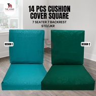 Lapik Sarung Kusyen Empat Segi 14 in 1 / Raya Cushion Cover 14pcs / Square Cushion Cover / Sarung Kusyen Kerusi Kayu