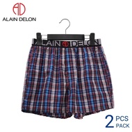 Alain Delon Extra Size Men Underwear Woven Cotton Boxer (2 Pcs) AD6248