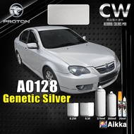 2K Paint 【 AIKKA PROTON Genetic Silver A0128 】Touch Up Paint Car DIY Aerosol Spray Cat Bancuh Kereta