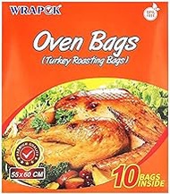 Turkey Oven Bags Large Roast Cooking Chicken Ham Turkey Size Cooking Roast Chicken Bag Chicken Ham Seafood Vegetable 10 Bags (21.6 x 23.6 inches)