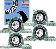 PGN UCP202-10 Pillow Block Bearing - Pack of 4 Mounted Pillow Block Bearings - Chrome Steel Bearings