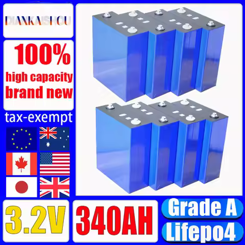 1-48pcs 3.2V 340AH Lifepo4 Battery Grade A High Power DIY 12V 24V 48V EV RV Electric boat golf cart 