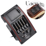 UAENAU ​Guitar Preamp EQ​, ​LCD Display​ ​Electric Digital​ ​Acoustic Guitar Pickup, Convenient EQ P
