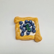 Blueberry Danish Pastry polymer clay ref magnet