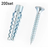 100set Angkur Baut Tembok Sekrup 6x30mm Angkur Baut Tembok Wall Anchor Tembok Sekrup Dinding Tembok 