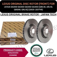 LEXUS GENUINE DISC BRAKE ROTOR (FRONT) FOR LEXUS GS200 GS300 GS350 GS450 [GRL10, ARL10, GRS191, GRL1