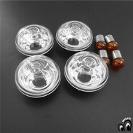 เปลือกไฟเลี้ยวแบบโปร่งสีดำสำหรับ Super Cub C50 รุ่น Baby Beast พร้อมไฟเลี้ยวแบบโปร่งใสสำหรับตกแต่งรถ