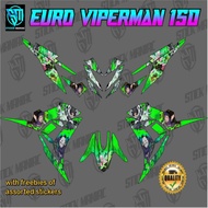 Euro Viperman 150 decals sticker, Laminated